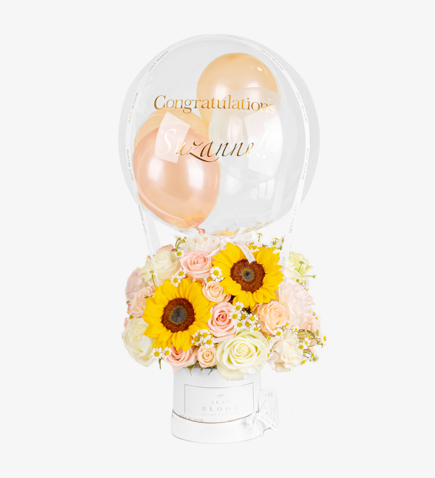 Emilia Sunflower Dome Flower Box – Fresh Graduation Gift with