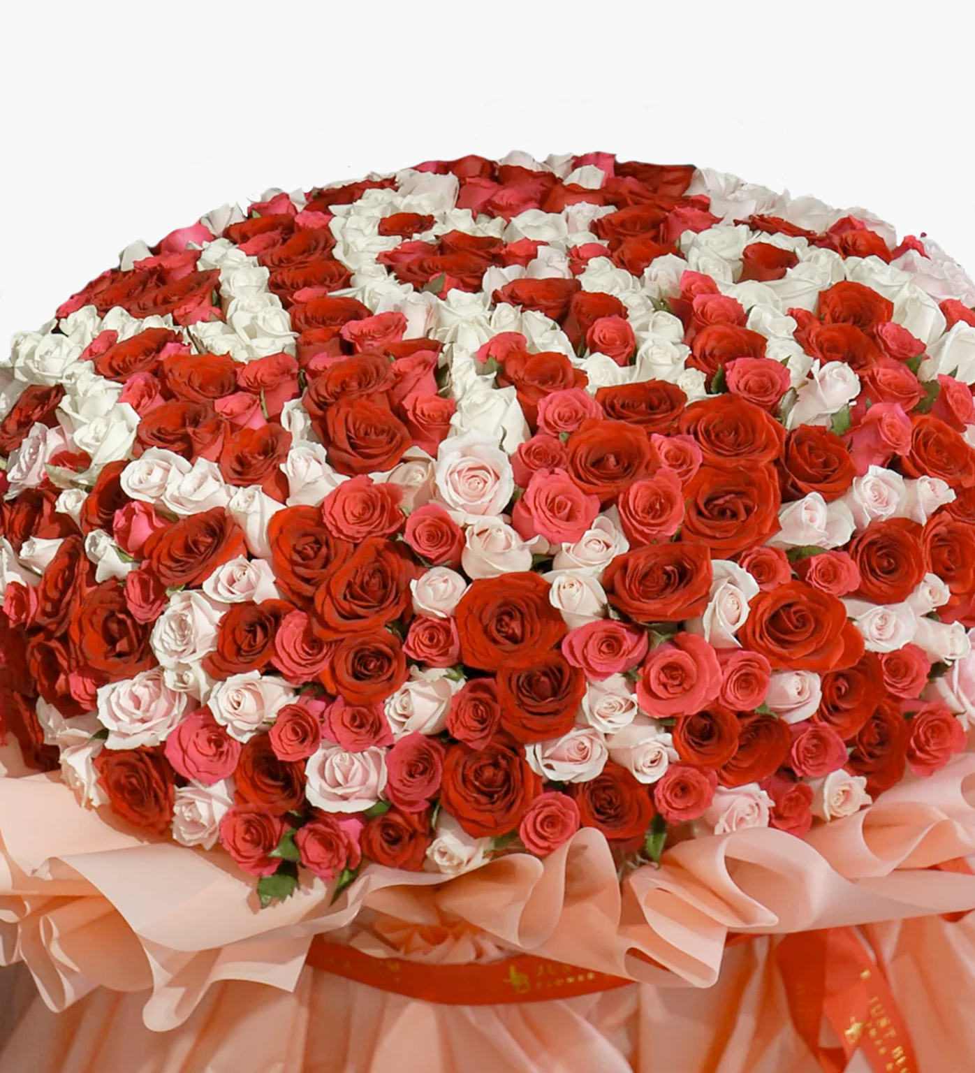 I Love You 520 roses bouquet close up premium red pink white Just Bloom HK