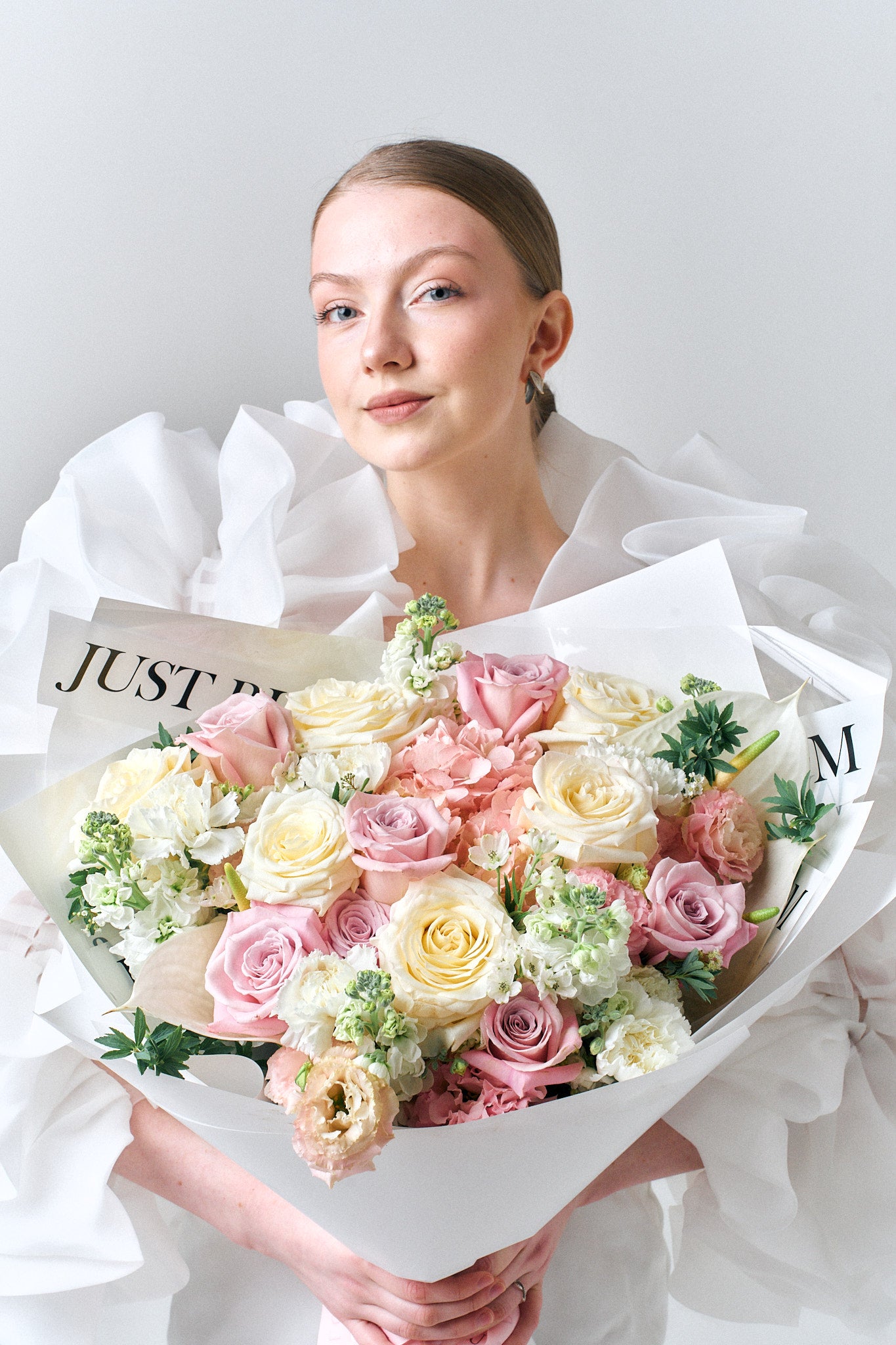 Sweet Moments wedding and anniversary bouquet in pink and white tones