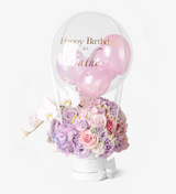 Just bloom × Hong Kong Florist: Exquisite Dome Flower Box, premium Ecuadorian roses, Dutch hydrangeas, chamomiles, and eustomas