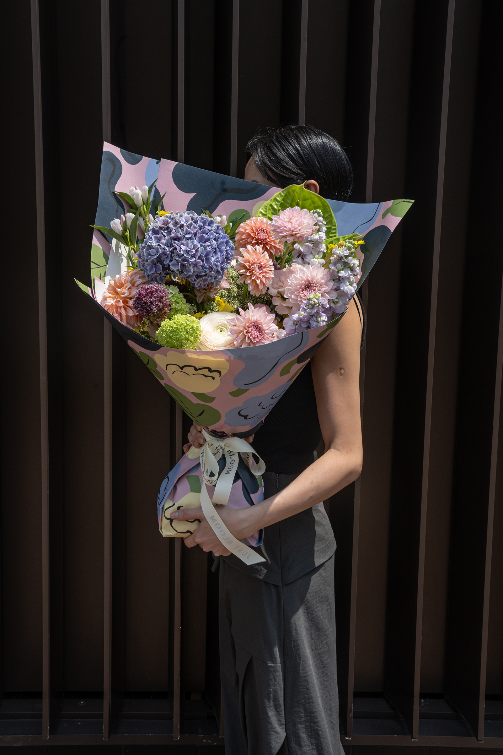 Bloom Club Bouquet with Dahlias, Ranunculuses, Alliums, and Anthuriums by Just Bloom Hong Kong