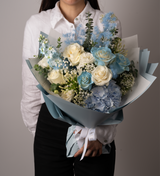 Enchanting Blue Dream Bouquet - Ecuadorian Roses & Dutch Flowers