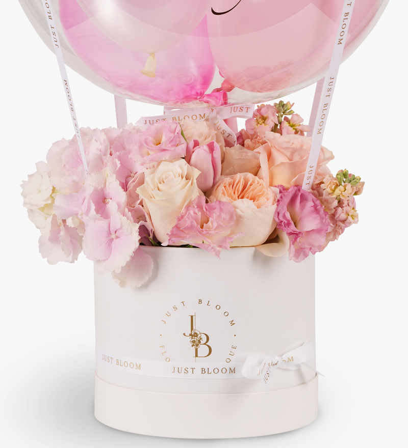 Gorgeous Pink Flower Box | David Austin Rose Juliet | Hydrangeas