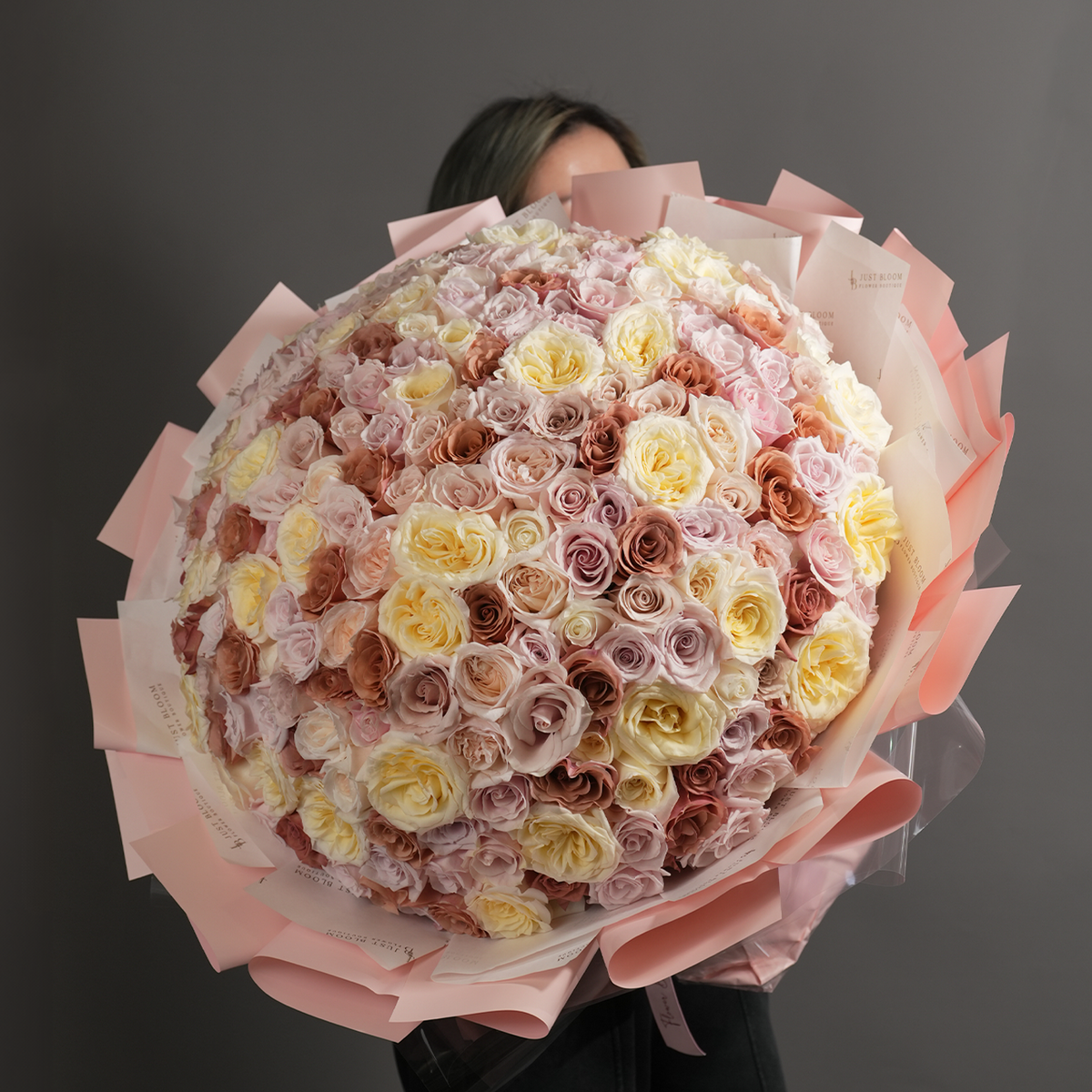 Bouquet of Primrose エッチング作品 Preserved Flower Bouquets | Blush Mocha Bouquet | ZESO Blooms™