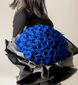 Just Bloom Captivating Preserved Rose Bouquet - Premium Preserved Roses in Mesmerizing Blue