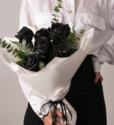 Just Bloom Striking Black Rose Bouquet - Premium Ecuadorian Black Roses