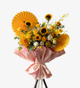 Radiant Sunshine Opening Stand - Premium Roses & Dutch Flowers