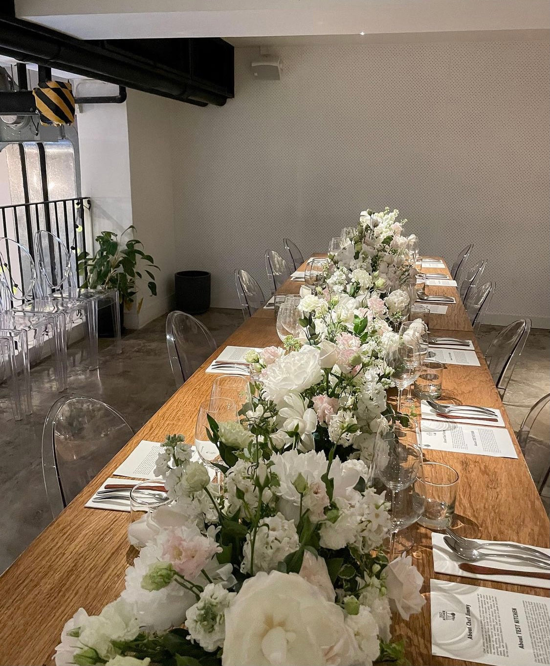 Lace Table Centrepiece with Roses, Stocks, Peonies, Eustomas, and Tulips by Just Bloom Hong Kong
